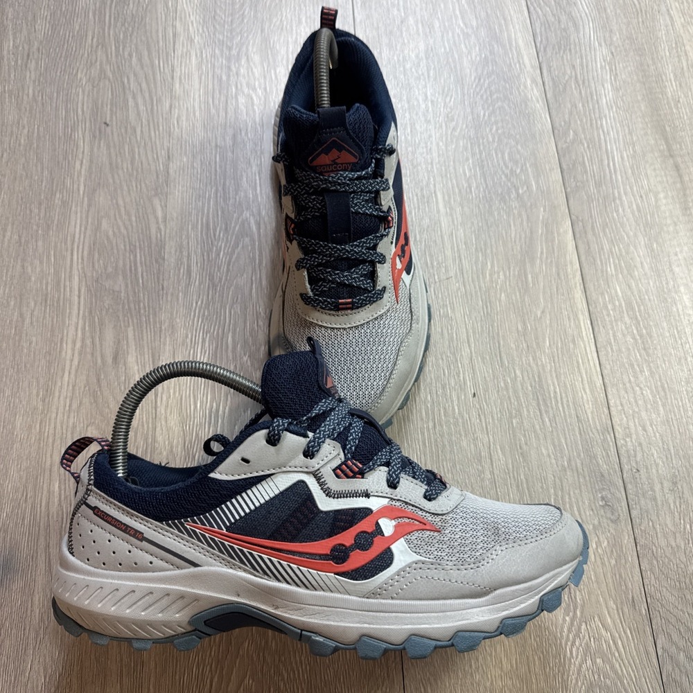 Saucony Women Excursion TR 16 Hiking Summer Gray Running Shoes Sneakers Size 9.5